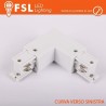 FSL Connettore Forma L sinistra per Binario Trifase - Colore BIANCO FSL Connettore Forma L sinistra per Binario Trifase - Colore BIANCO