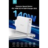 Carica batterie PD da 140 Watt GaN 2 uscite Tipo-C ed una Usb A