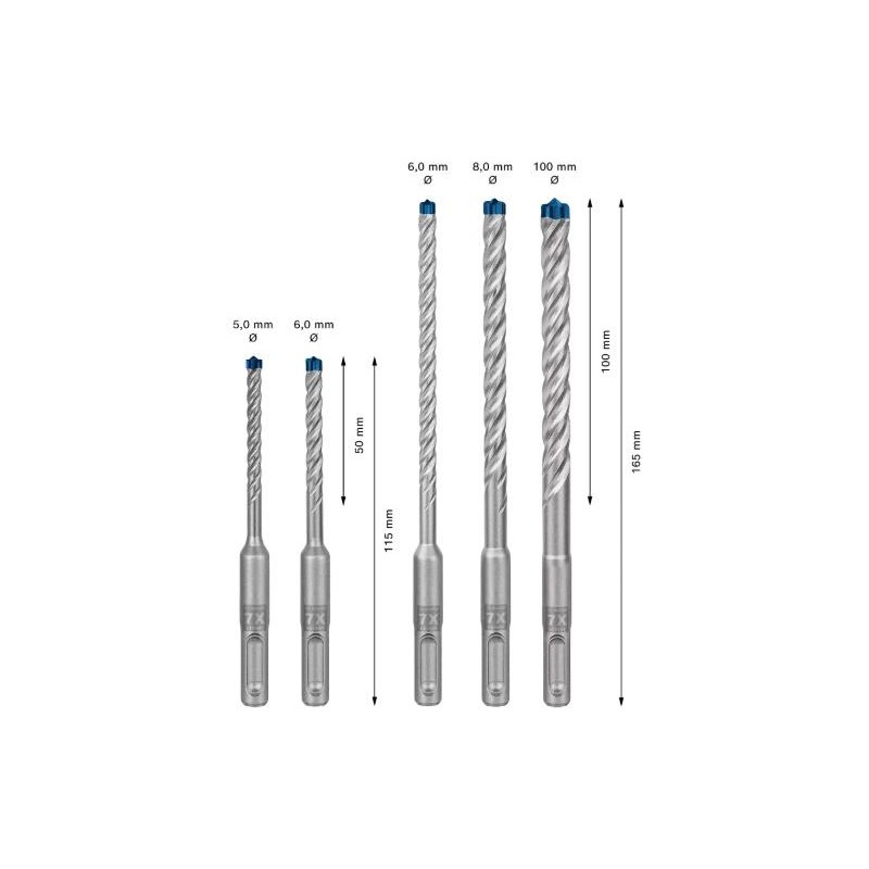 2608900197,Set punte SDS plus-7X, 5 pz