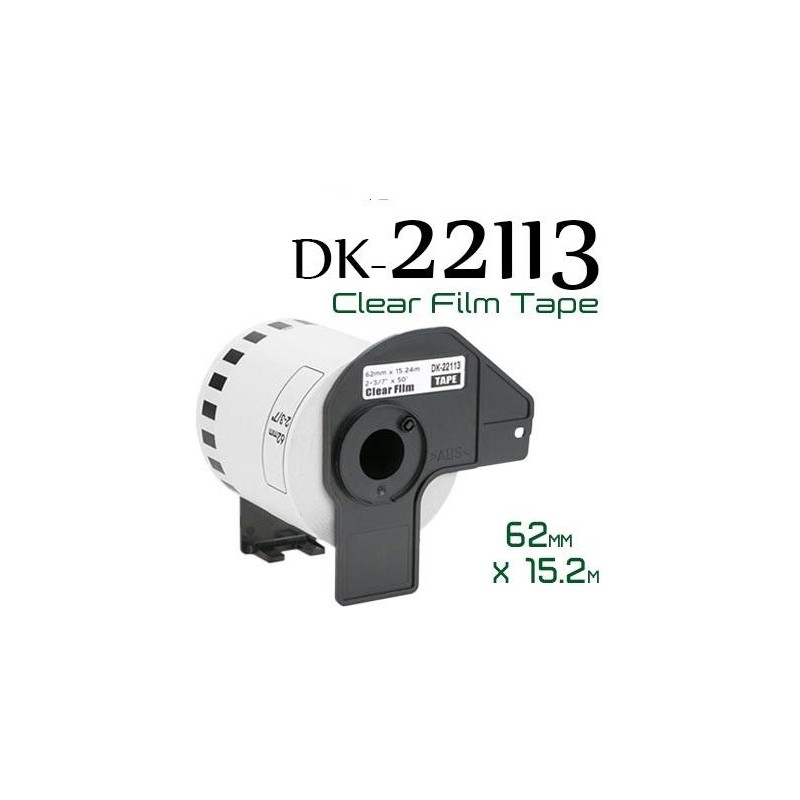 Clear 62mmX15.24m Compa Brother P-Touch QL1000,1050,1060,820 Clear 62mmX15.24m Compa Brother P-Touch QL1000,1050,1060,820