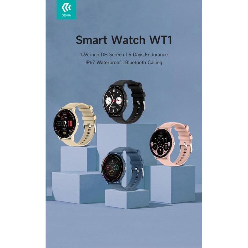 DEVIA Smart Watch modello WT1 APP DaFit Beige DEVIA Smart Watch modello WT1 APP DaFit Beige