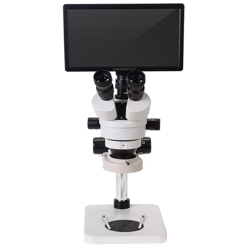 Microscopio trinoculare stereo elettronico HDMI 1080P con Display 11.6'' Microscopio trinoculare stereo elettronico HDMI 1080P con Display 11.6''