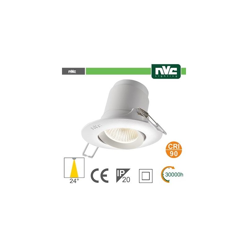 Faro direzionabile LED IP20 9W 4000K 700LM 24º FORO:95mm Faro direzionabile LED IP20 9W 4000K 700LM 24º FORO:95mm
